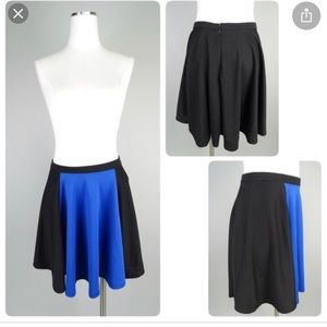 Black & blue mini skirt